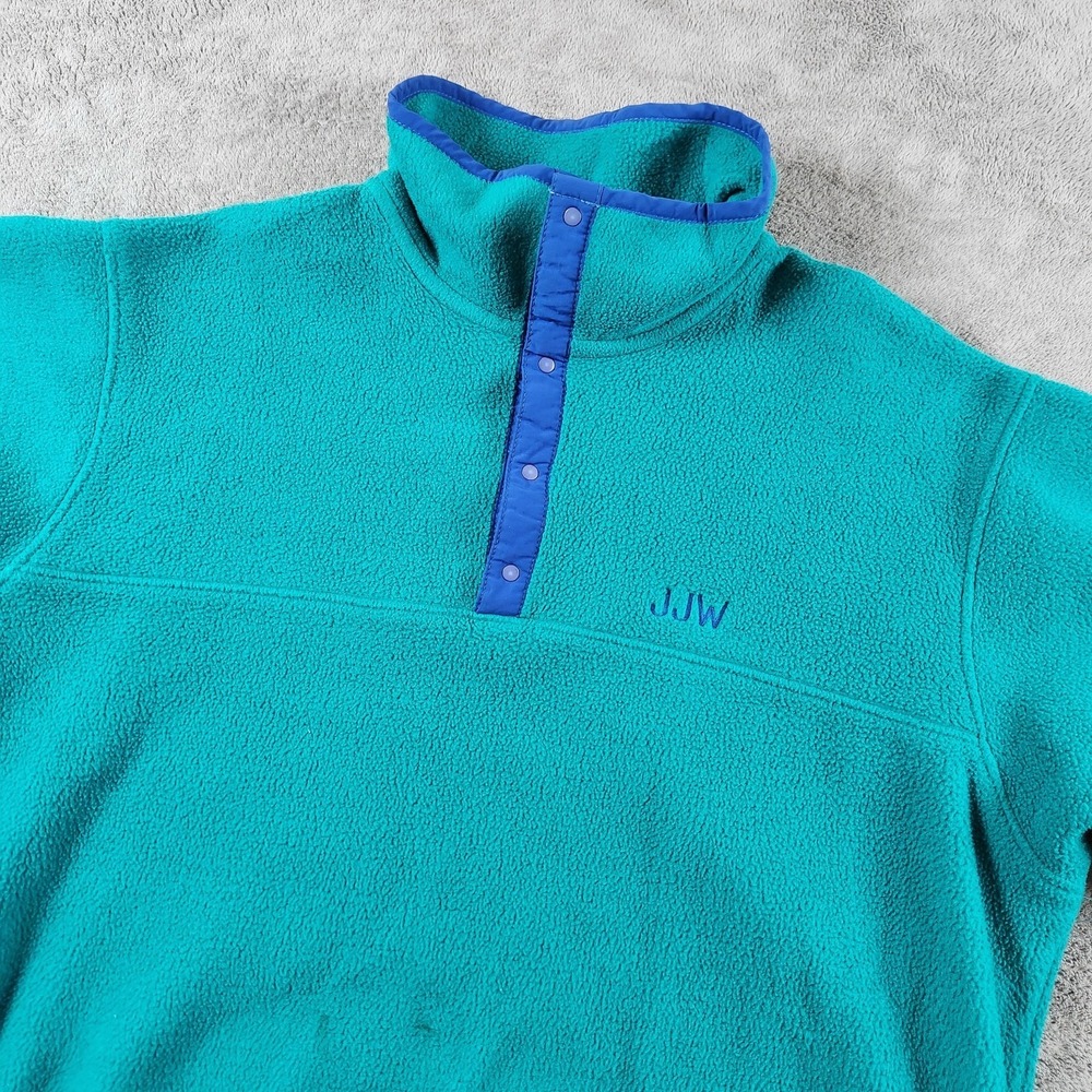 Vintage Lands End Pullover Fleece Unisex Size L Large Polyester USA Embroidered